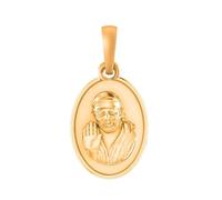 22 CT Gold Plated Silver (92.5% purity) God Sai baba Pendant for Men and Women Sliver -Clevio978-1