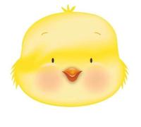 22" Easter Chick foil Balloon Deflated