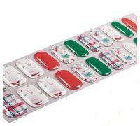 22-Finger Christmas-Themed Gel Nail Stickers, No-Bake Gel Nail Strips, Multiple Designs Available, Gentle and Non-irritating.(BSA-0168)
