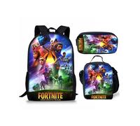 (22) Fortnite Game School Bag Backpack Lunch Bag Pencil Case 3PCS