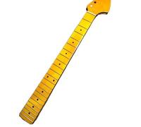 22 Frets Inlay Dots Big Headstock Electric Guitar Neck Guitar Accessories Parts Musical Instruments(Yellow)