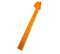 22 Frets Maple Reverse Headstock Right Hand Electric Guitar Neck Yellow Glossy Musical Instruments Accessories