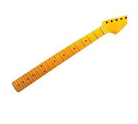 22 Frets One Piece Maple Wood Electric Guitar Neck Yellow Color Glossy Musical Instruments Accessories Parts