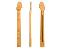 22 Frets Yellow Color Maple Neck With Maple Fingerboard Inlay Dots For Electric Guitar Guitar Parts