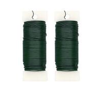 22 Gauge Green Floral Wire, 2 Pack Flexible Coated Florist Paddle Wire for Crafts, 72 Yds Rust-Resistant Flower Stem Wrap Wire for Wedding Bouquets, Garland & Holiday Wreaths