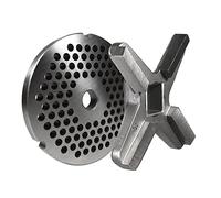 #22 Grinder plate with 3/16" holes and a #22 grinder knife