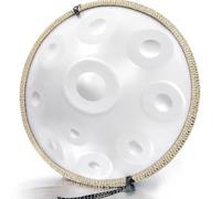 22" Handpan Drum 10 Note 440Hz D Minor Kurd Steel Instrument Adults | ±3 Cents Tuned Precision, Nitrided Steel, Rust-Resistant, Ethereal Sound Therapy Meditation Yoga, Complete Beginner Kit