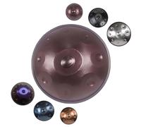 22" Handpan Drum 9/10/12 Notes in D Minor Hand Drum with Bag and Handpan Holder for Sound Healing Yoga 432/440Hz Steel Handpan Instrument with Bag Stand Hand Mallets(Gold,440HZ/10Note)