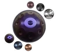 22" Handpan Drum 9/10/12 Notes in D Minor Hand Drum with Bag and Handpan Holder for Sound Healing Yoga 432/440Hz Steel Handpan Instrument with Bag Stand Hand Mallets(Gold,440HZ/10Note)