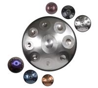 22" Handpan Drum 9/10/12 Notes in D Minor Hand Drum with Bag and Handpan Holder for Sound Healing Yoga 432/440Hz Steel Handpan Instrument with Bag Stand Hand Mallets(Gold,440HZ/10Note)