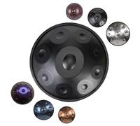 22" Handpan Drum 9/10/12 Notes in D Minor Hand Drum with Bag and Handpan Holder for Sound Healing Yoga 432/440Hz Steel Handpan Instrument with Bag Stand Hand Mallets(Gold,440HZ/10Note)
