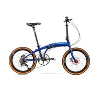 22 Inch 451 Wheel Aluminum Alloy Ultra-Light Folding Bicycle Speed Change Men and Women Disc Brake Portable Adult Bicycle Chameleon Blue