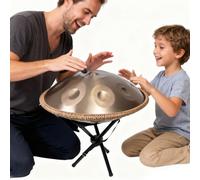 22 Inch 9/10/12 Notes Hand Drum Kids Percussion 432Hz Handpan Drums Steel Healing Sound Instruments Preschool Musical Education Children Performance Pro Hand Pan(Grey,12)