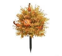 22 Inch Artificial Pumpkin Topiary Tree with Stake Orange Eucalyptus Style