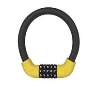 22 Inch Bicycle Cable Lock 5 Position Combination Lightweight Portable Bike for Secure Parking(Yellow 17.2x400mm)