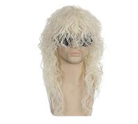 22 inch Blonde Wig with Fringe Women Short Blonde Bob Wig Curly Hair Wig Ladies Wigs UK Real Hair for Older Women Fancy Dress Funny 80S Cosplay Party Halloween