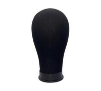 22-Inch Canvas Block Head, 22 Inch, Black, Black | Lightweight Foam Body, Professional, Cloth Mannequin Head, for Hair Salons, Studios, Hairstylists, Cosmetology Students