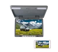22 Inch Car Roof Mount Monitor HD 1080P Ceiling Mount Flip Down Overhead Screen MP5 Multimedia Video Players IR FM Kids Movie(22 gray Mirroring)