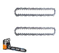 22 Inch Chainsaw Chain, .325" Pitch, .058'' Gauge, 86 Drive Links Fits Blue Max 20160 57cc for Oregon 21LPX086G, 21BPX086G, 21BP086G,5200 5800 6200 (2 Pack)