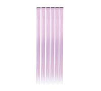 22 Inch Colored Clip in Extension Mix tinsels,Hairs Extensions,Rainbow Hair Colorful Highlights for Women Quick to Wear(6pcs)