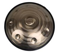22 Inch D Minor Hand Pan Percussion Instruments(432 Hz), Steel Handpan Drums For Adults, Hand Drums With Carry Bag, 2 Test Mallets, Stand, Cleaning Cloth, Woven Rope(Golden spiral,9 Notes)
