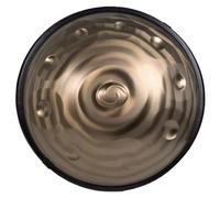 22 Inch D Minor Hand Pan Percussion Instruments(432 Hz), Steel Handpan Drums For Adults, Hand Drums With Carry Bag, 2 Test Mallets, Stand, Cleaning Cloth, Woven Rope(Golden spiral,10 Notes)