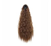 22 Inch Drawstring Ponytail for Black Women Deep Curly Extension Synthetic Mixed with Hair Hairpieces Afro Kinky Curly Pony Tail for Daily Use for Daily Use(2M30)