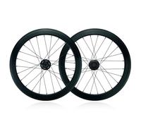 22 Inch Folding Bike Wheelset 451 Aluminum Alloy Wall Rim Disc Brake 4 Bearings Side Pull Front/Rear Wheel 24 Holes QR 100/135mm For 8-12 Speed Cassette