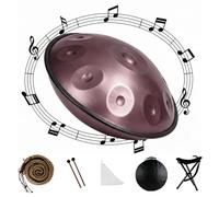 22-Inch Handpan Drum 10 Note 440Hz/432Hz Tongue Drum for Mtat & Sound Healing Includes Carry Bag & Stic Purple Color Perfect for Relaxat and Wellness