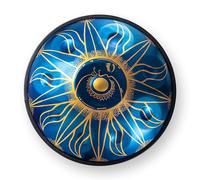 22-Inch Handpan Drum 9/10 Notes, Adult Steel Hand Drums, D Minor, Sun God Pattern, Hand Drum Set with Bag, Mallets, Stand, Cloth B