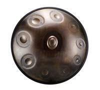 22 Inch Handpan Drum 9 Note D Minor Hand Drum Worry-free Drum Steel Tongue Drum Percussion Instrument with Travel Bag and Drum Rack for Beginner Adult
