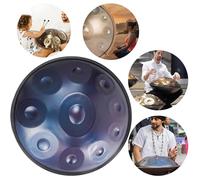 22 Inch Handpan Drum, Hand Pan Steel Adults Handpan Drum - 9/10/12 Notes 432hz/440hz - Percussion Instruments(Blue,10 Notes (432Hz))