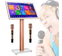 22 Inch Karaoke Machine - Smart Karaoke Player with 2/3/4/8TB Harddrive, 4K HD capacitive Touch Screen Karaoke Equipment for Girls Boys Home Party Meeting,Black-3TB (White 8TB)
