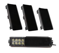 22 Inch LED Light Bar Lens Cover Kit, Black Polycarbonate Snap-On Covers - 2×8" & 1×6" Protective, Dustproof, Scratch-Resistant Off-Road Light Bar Covers for Truck ATV UTV 4X4 Pickup (Covers Only)