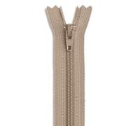 22 inch Nylon Coil Zipper Non-Separating - Light Beige