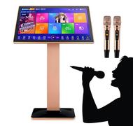 22 Inch Professional Karaoke Machine with Wireless Microphone, Touch Screen, Reverb,Voice-Activated Song Selection & Cloud Download (2TB)