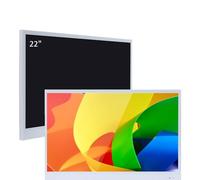 22 Inch Smart White TV, IP65 Waterproof LED TV for Bathrooms and Hotels | 1080P Full HD Android 14 Smart TV with Bluetooth, Wi-Fi and Speakers, Supports Wall or Recessed Installation