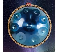 22 Inch Steel Handpan Drum, D Minor 9/10/12 Notes Hand Pan Drum For Adults And Kids, 432Hz Harmonic Percussion Instrument With Handpan Case And Mallets(C,12Notes)