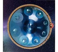 22 Inch Steel HandPan Percussion Instruments, D Minor 9/10/12 Notes Hand Pan Drum For Adults And Kids, 432Hz Harmonic Percussion Instrument With Handpan Case And Mallets(Blue,9 notes)