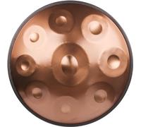 22 Inch Steel Harmonic Handpan Drum in D Major, 9/10 Tones, with Soft Handpan Bag, Harmonious Percussion for Sound Healing, Personal Meditation, Yoga (Gold)