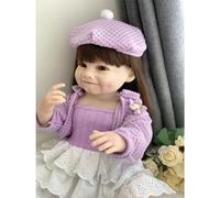 22 Inch Vinyl Rebirth Doll Simulation Baby Doll Cute Early Childhood Doll Holiday Gift