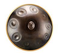 22 Inches Handpan Drum D Minor 10 Notes Steel Hand Drum with Percussion Instrument with Handpan Bag, Drumsticks, Foldable Drum Tripod and Clearing Cloth