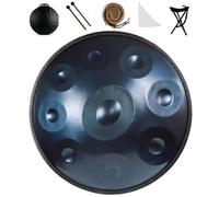 22 Inches Handpan Drum D Minor 9 notes Steel Hand Drum 432Hz/440Hz Hand Pan Drums for Family and Friends Sound Healing(Blue,432Hz)