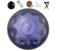 22 Inches Handpan Drum D Minor 9 notes Steel Hand Drum 432Hz/440Hz Hand Pan Drums for Family and Friends Sound Healing(Purple,440Hz)
