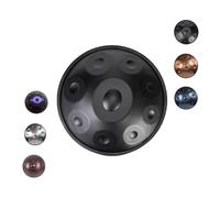 22 Inches Handpan Drum for Adults 432Hz/440hz 9/10/12 Notes Premium Steel Hand Pan Drums in D Minor with Stand Hand Pan Bag Mallets, Percussion Instrument Set for Meditation(Black,432HZ/12Note)