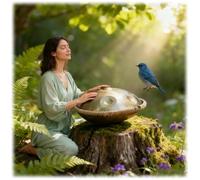 22 Inches Handpan Drums With Beater 432HZ 9/10/12 Notes Music Instrument Hand Pan Drum D Minor Kurd The Sound Is Beautiful, Calming(Grey,12)