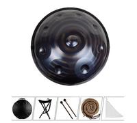 22 Inches Stainless Steel Hand Pan Drums, Handpan Instrument Handpan Drum For Adults, D Minor Steel Hand Pan Percussion Instruments For Yoga Concert Audio Production(B,12 notes (440Hz))