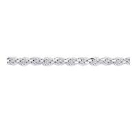 (22) Jewelco London Unisex Rhodium Plated Sterling Silver Diamond-cut Solid Rope Chain Necklace 4mm - GVCH43