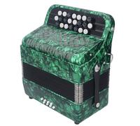 22 Key 8 Bass Accordion with ABS Wood Metal Button Keys, Anti Slip Sensitive Keys for Students Performers Examinations (Green)