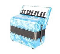 22 Key Accordion for Beginners, Durable Sky Blue Musical Instrument with Lightweight Design